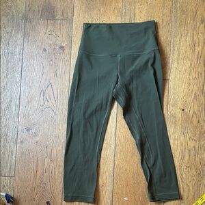 Lululemon Athletica Dark Green Capris